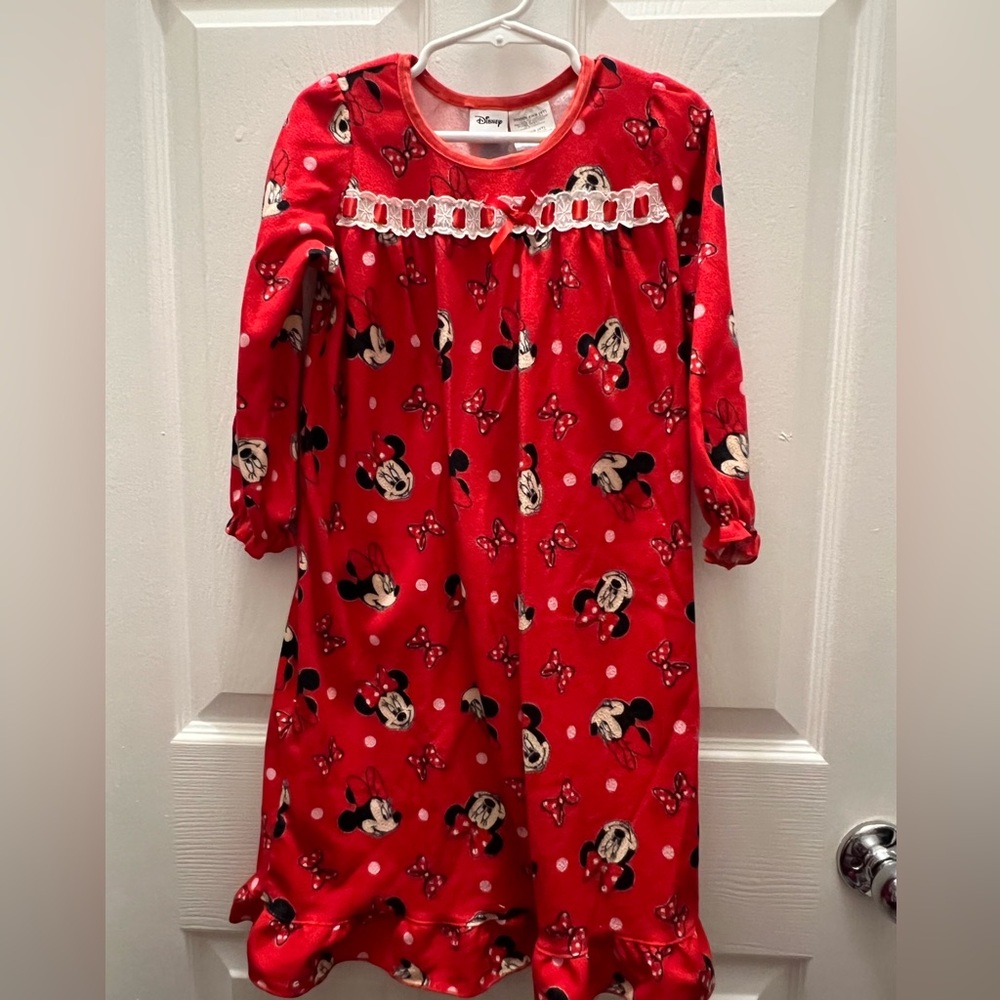 Disney Red Minnie Mouse Kids Nightgown